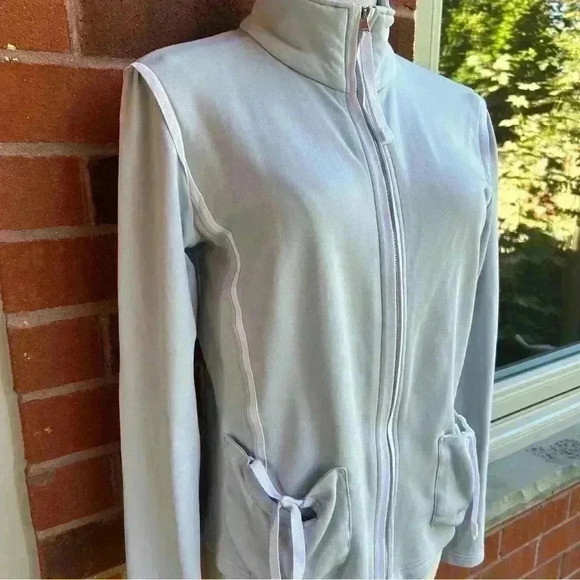 MARC CAIN cotton blend  zippered jacket top SZ M - Picture 11 of 17